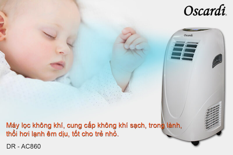 Điều hòa di động DR-AC860 Siêu tiết kiệm, thông minh đúng nghĩa !