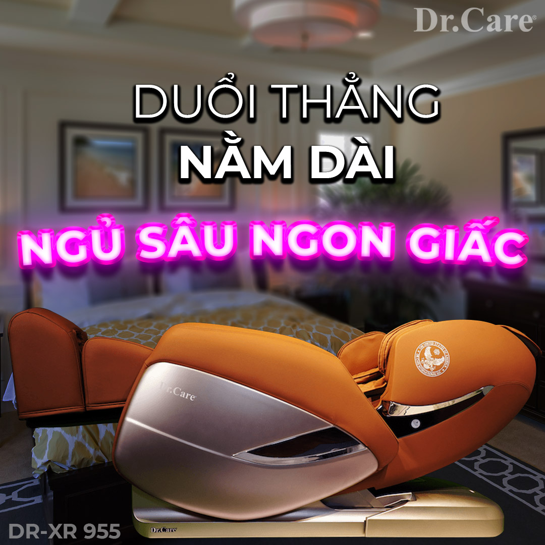 ghe massage drcare 955 DUỔI THẲNG NẰM DÀI Ghế massage XREAL 955 - Màu đỏ